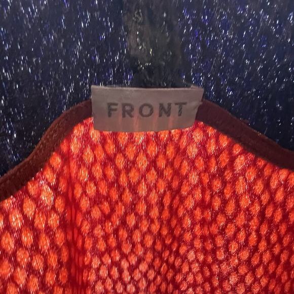 Vintage Bespoke Union Made Custom Red Purple Velvet Midi Dress & Scarf - Picture 8 of 10